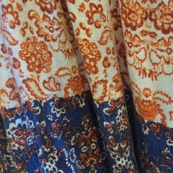 🤩Women's Top M Vintage America White Peasant Embroidered V Neck Boho Cotton - Picture 5 of 5